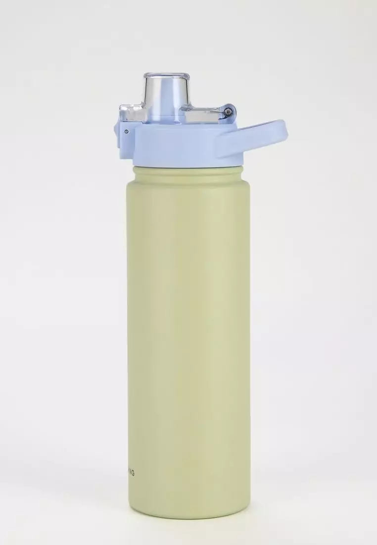Crossing Urban Ceramic S/S Insulated Straw Sipper Cap Sports Bottle With Handle 720ml - Pistachio Blue (Mix)
