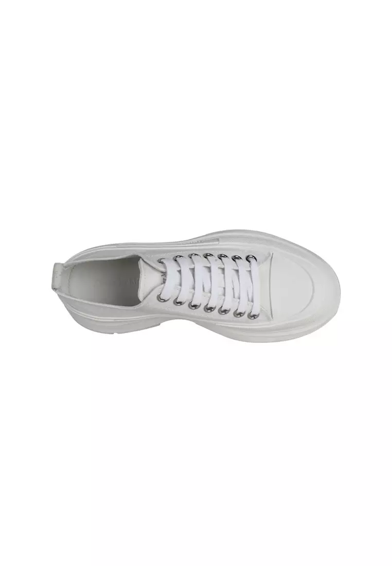 Men's Tread Slick Lace Up 'Triple White' Sneaker 705660 W4MV2 9000