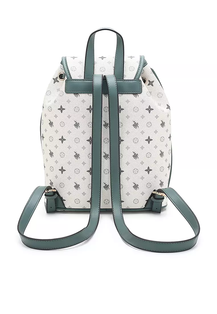 Women's Monogram Backpack (Tas Ransel & Tas Punggung Wanita) - Abu-Abu