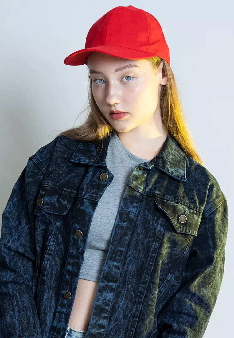 Topi Casual Polos Sport Besi Baseball Cap Tumblr Hat Merah