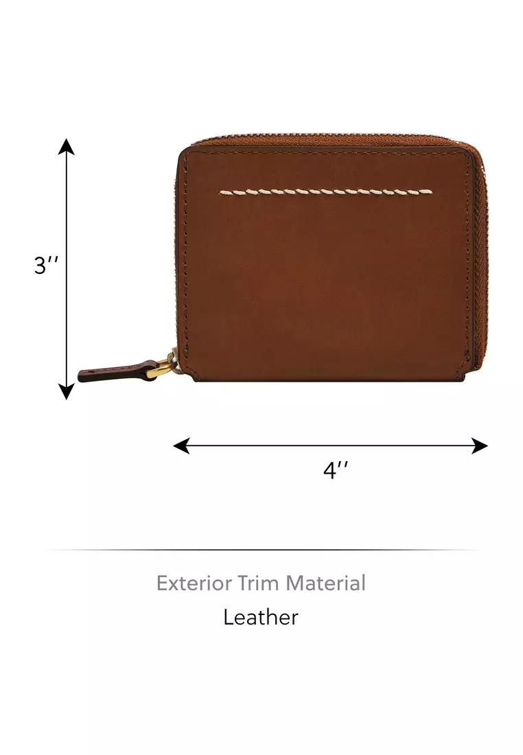 FOSSIL Étui pour carte de crédit Kier Card Case Espresso Marron foncé