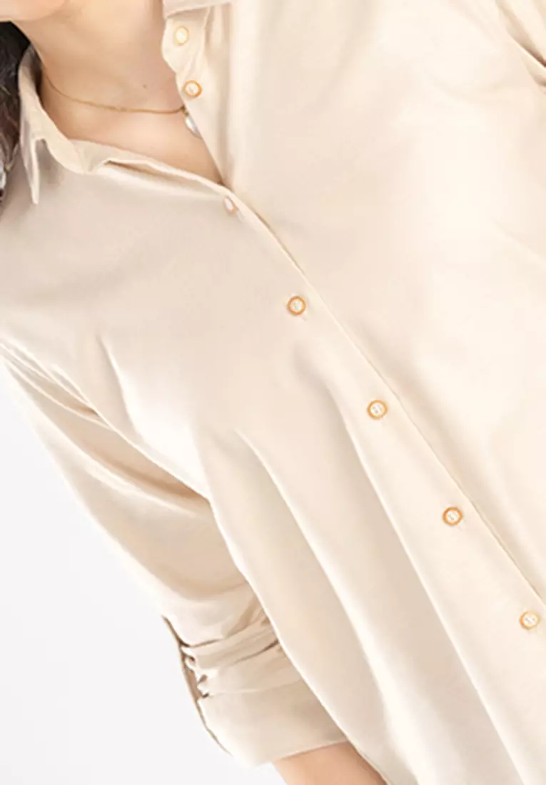 C2 Isotta Khaki Kemeja Casual Wanita