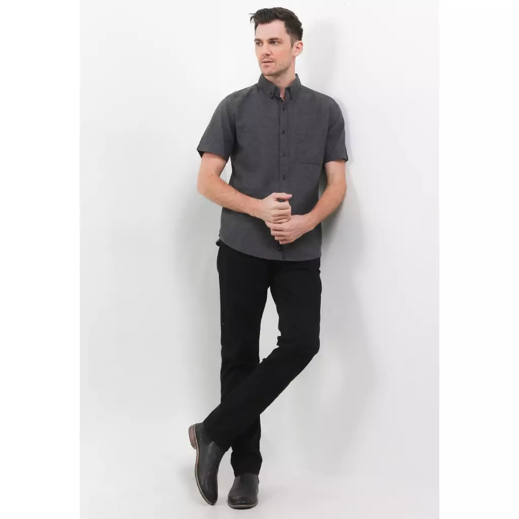 TRIPLE Celana Basic Stretch Regular Slim (304 858 BLK) - Black