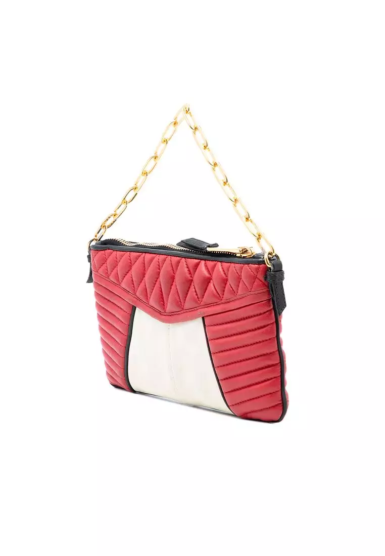 Pre-Loved Miu Miu Bicolor Nappa Biker Satchel