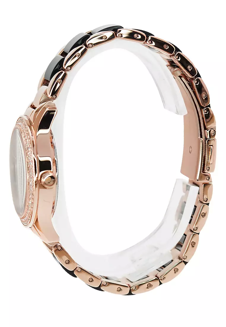 Alexandre Christie 2932 BFBRGGR - Jam Tangan Wanita - Rosegold Black - Stainless Steel Bracelet