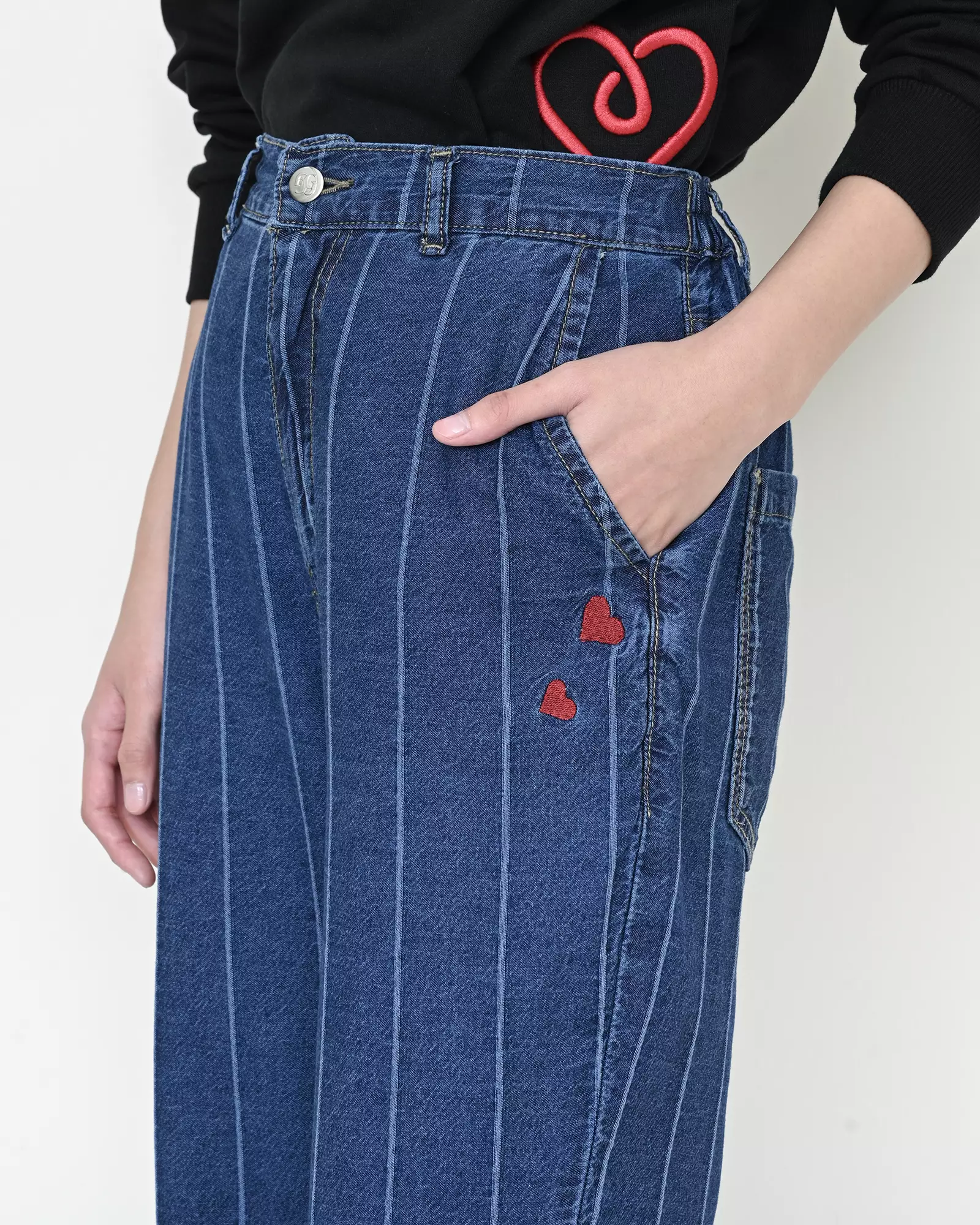 Geulis.id KAYRIN DENIM PANTS - Darkblue