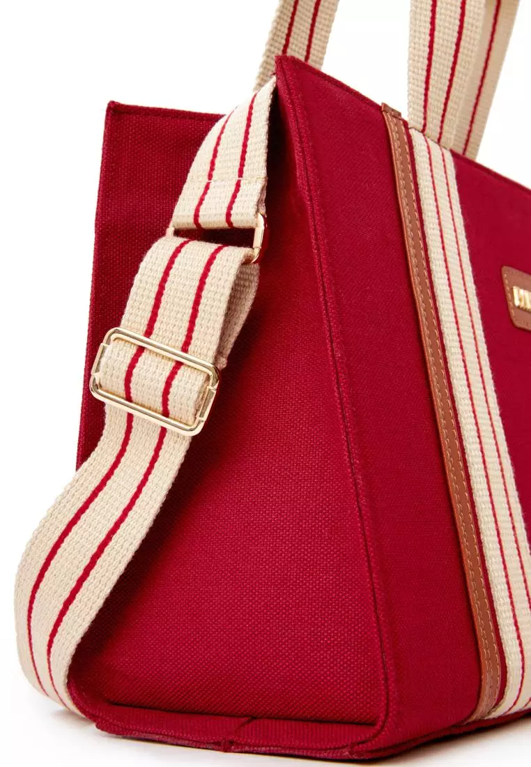 Buy PARIGI Parigi Canvas Tote Bag Burgundy 2024 Online ZALORA