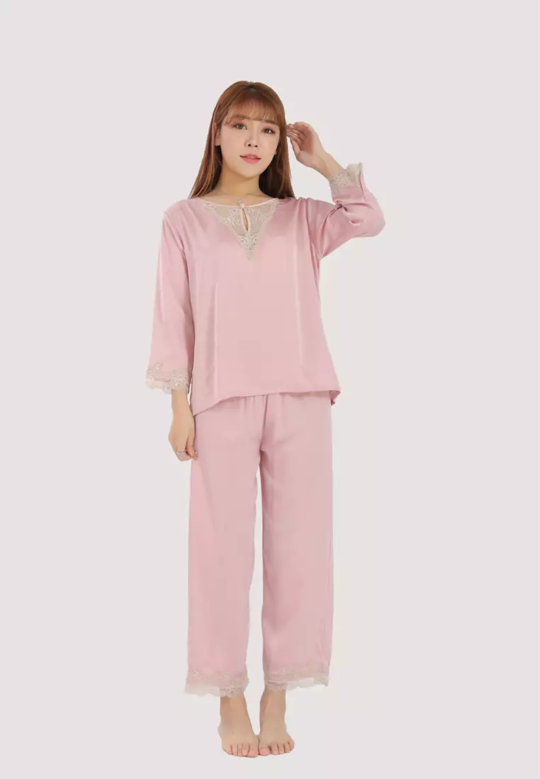 Buy QuestChic Caline Satin Pajama Set 2024 Online | ZALORA