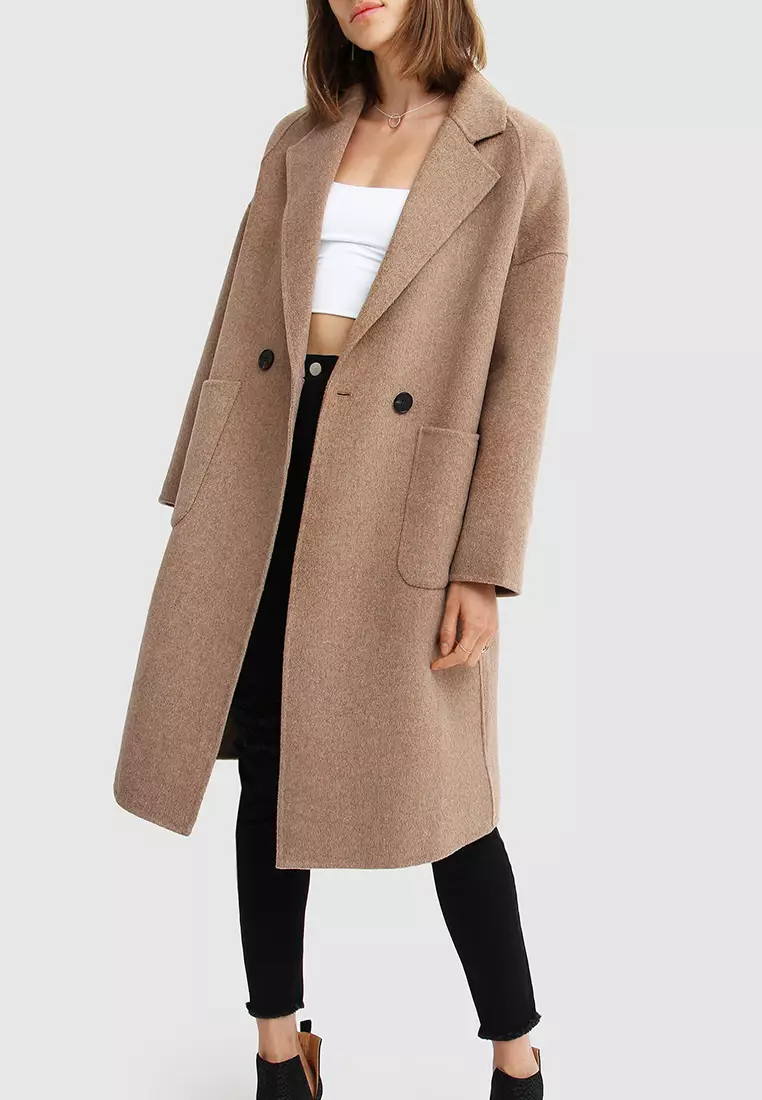 Belle & Bloom Publisher Double-Breasted Wool Blend Coat 2023 | Buy