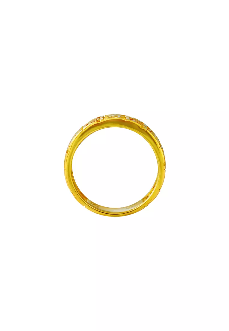 TOMEI Longevity Ring, Yellow Gold 916