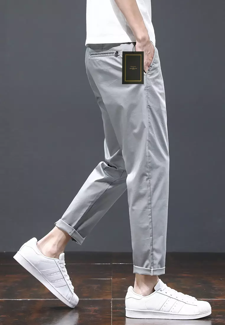 Ice Silk Feeling Cropped Pants AY-L808