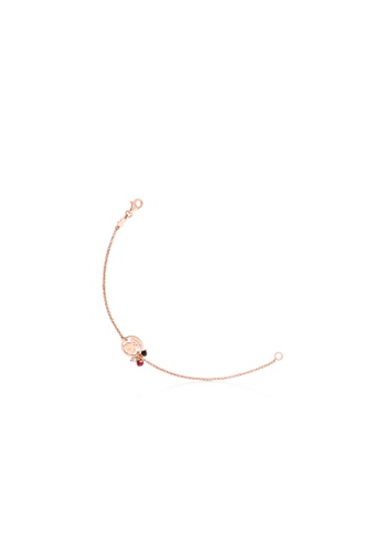 TOUS TOUS Camille Rose Vermeil Silver Bracelet with Onyx/Ruby/Pearl 90FC4ACB8FF993GS_1