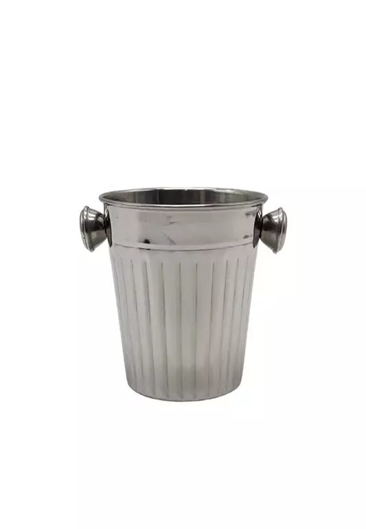 Ice Bucket Ss With Straight Line Design 10.5Cm