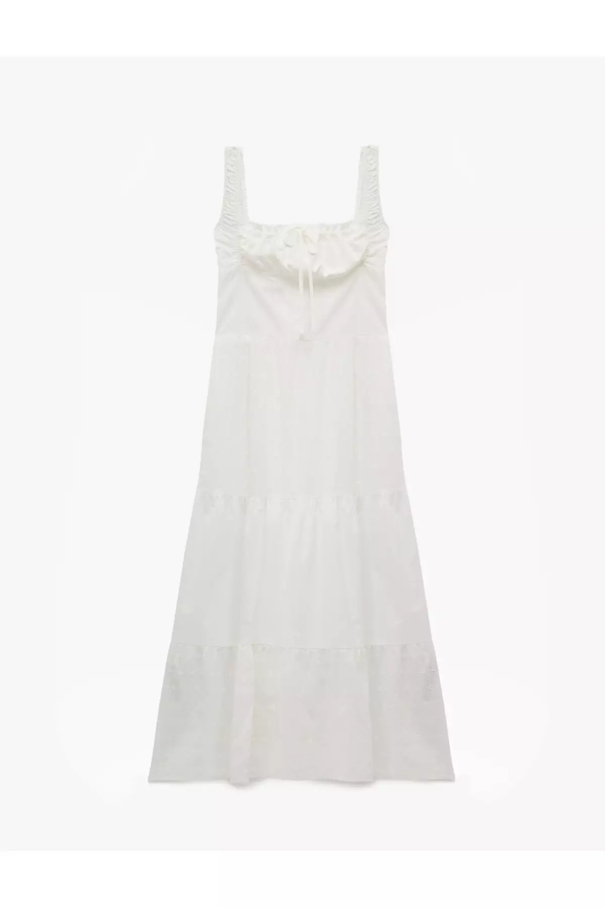 Sleeveless U-Neck Bow Lace-Up Lined Long Fishtail Dress