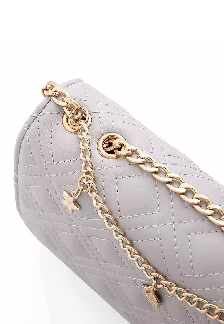 GYKACO MEGUMI Light Grey - Tas Wanita Sling Bag - Fashion Top Handle Bag (Import)