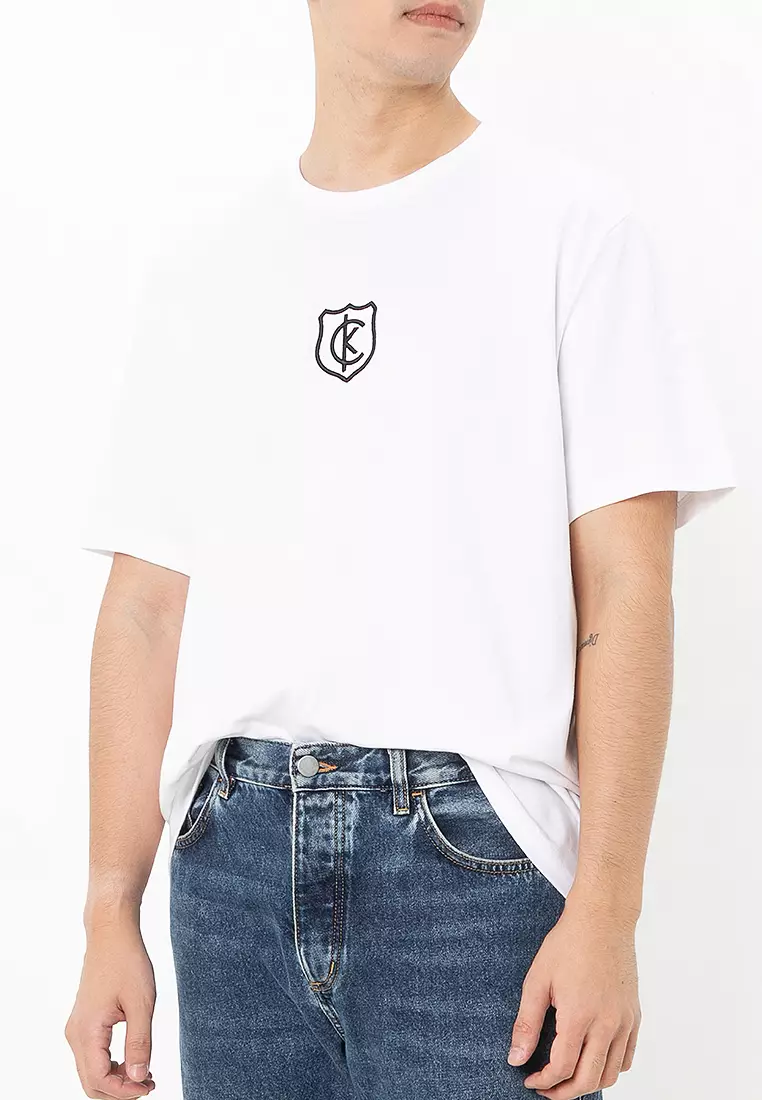 Buy Calvin Klein Embroidered CK Shield Tee - Calvin Klein