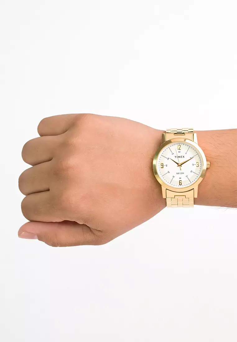 Timex T1 Series Gold Stainless Steel Mens Watch TW00T102E CLASSICS