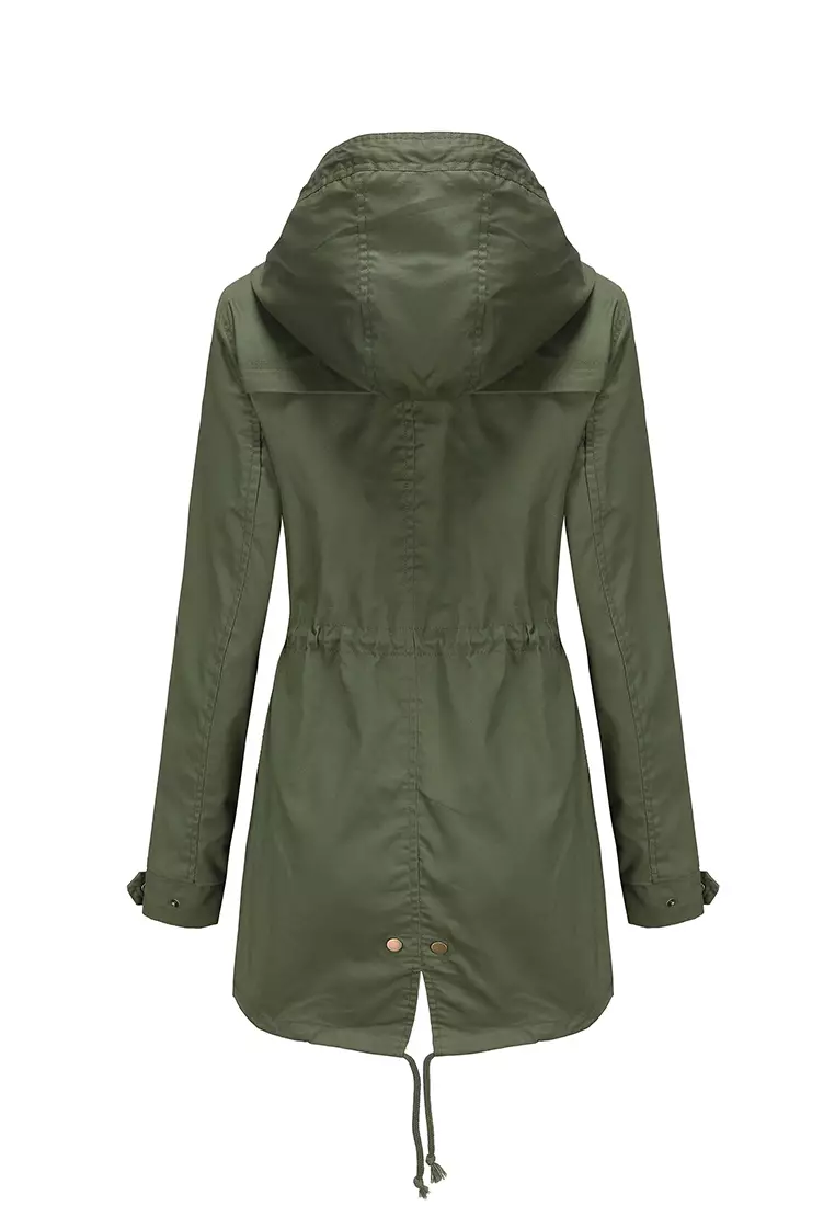 Olive green hotsell parka jacket womens