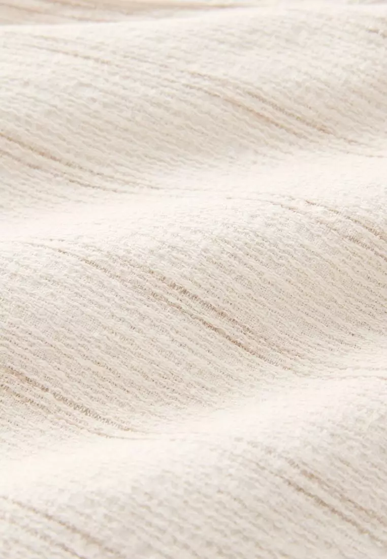 100% Cotton Textured Stripe Drawstring Waist 100% Cotton Shorts