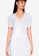 ZALORA BASICS white Short Sleeve Drape Front Dress AA1F8AA7A26579GS_3