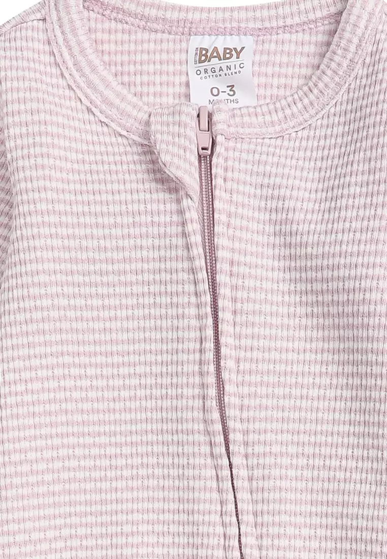 Organic Pointelle Zip Romper