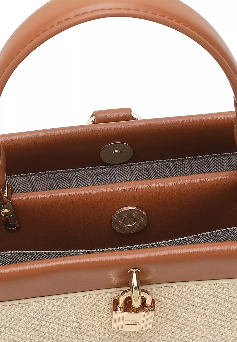 Women's Top Handle Bag / Sling Bag / Crossbody Bag / Shoulder Bag - Beige / Brown
