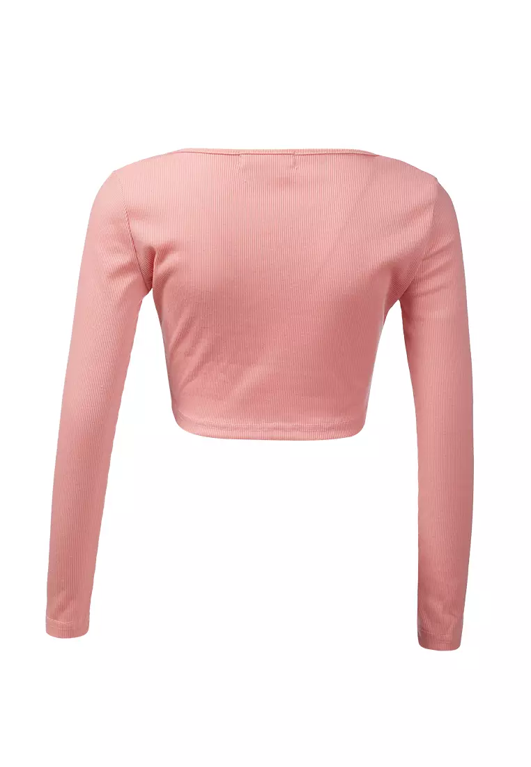 Buy London Rag Smart Play Pink Crop Suit Top Online | ZALORA Malaysia