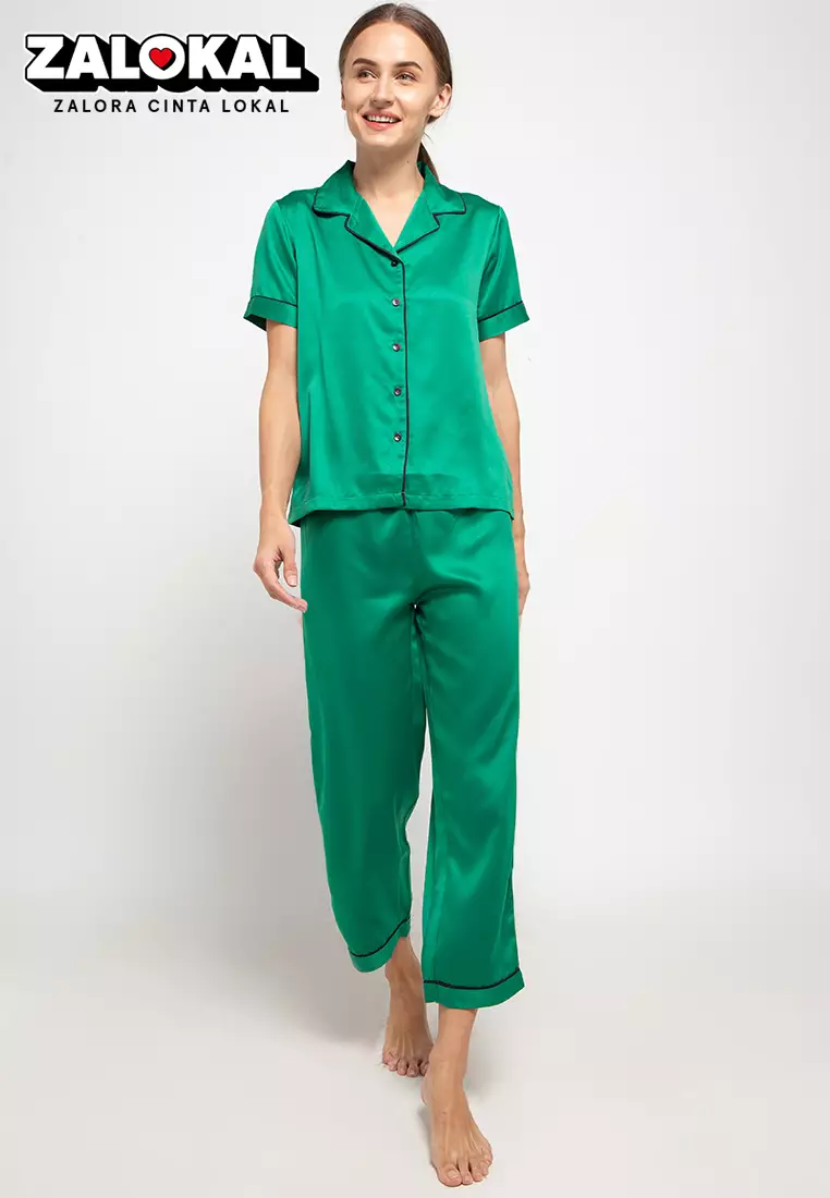Jual Anne Wintours Pyjama Baju Tidur Set Short Sleeve Long Pants