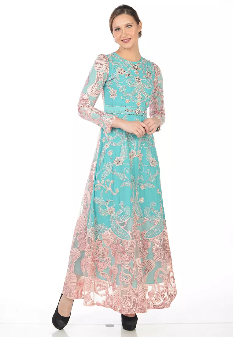 Bibiq Gamis Tile Bordir