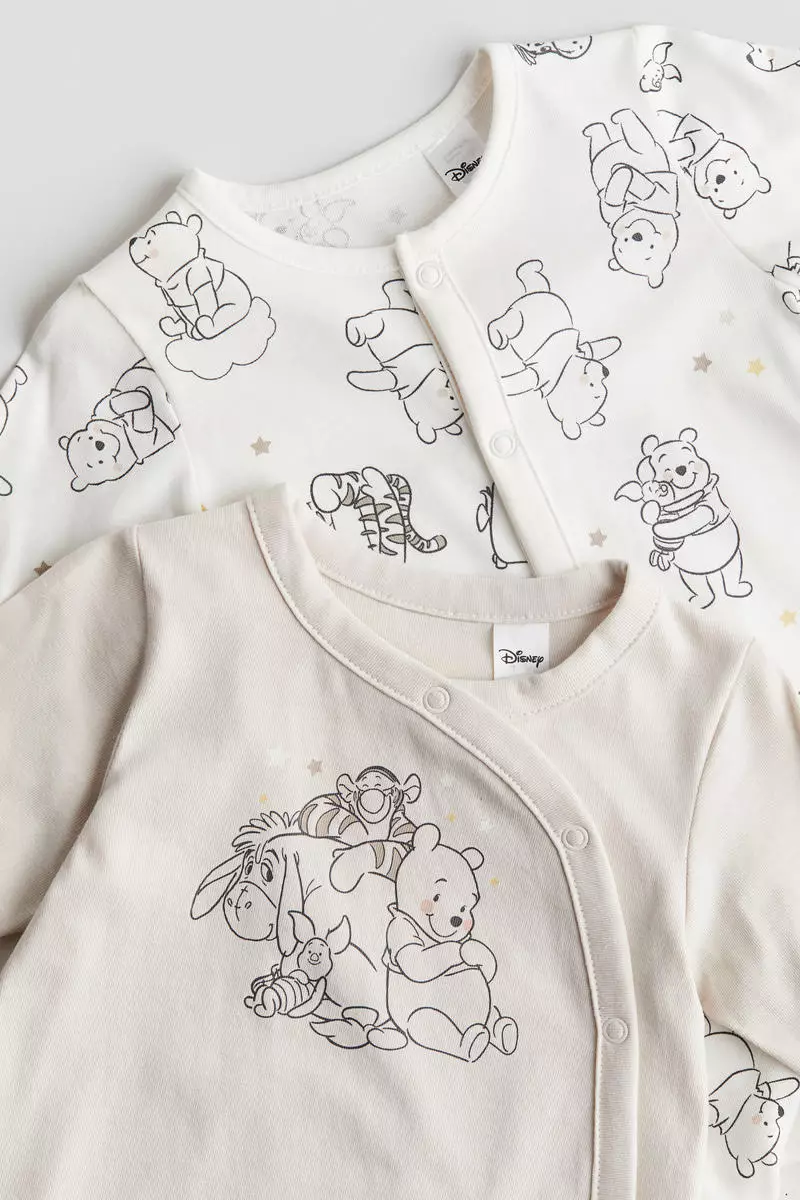 2-pack sleepsuits with full feet