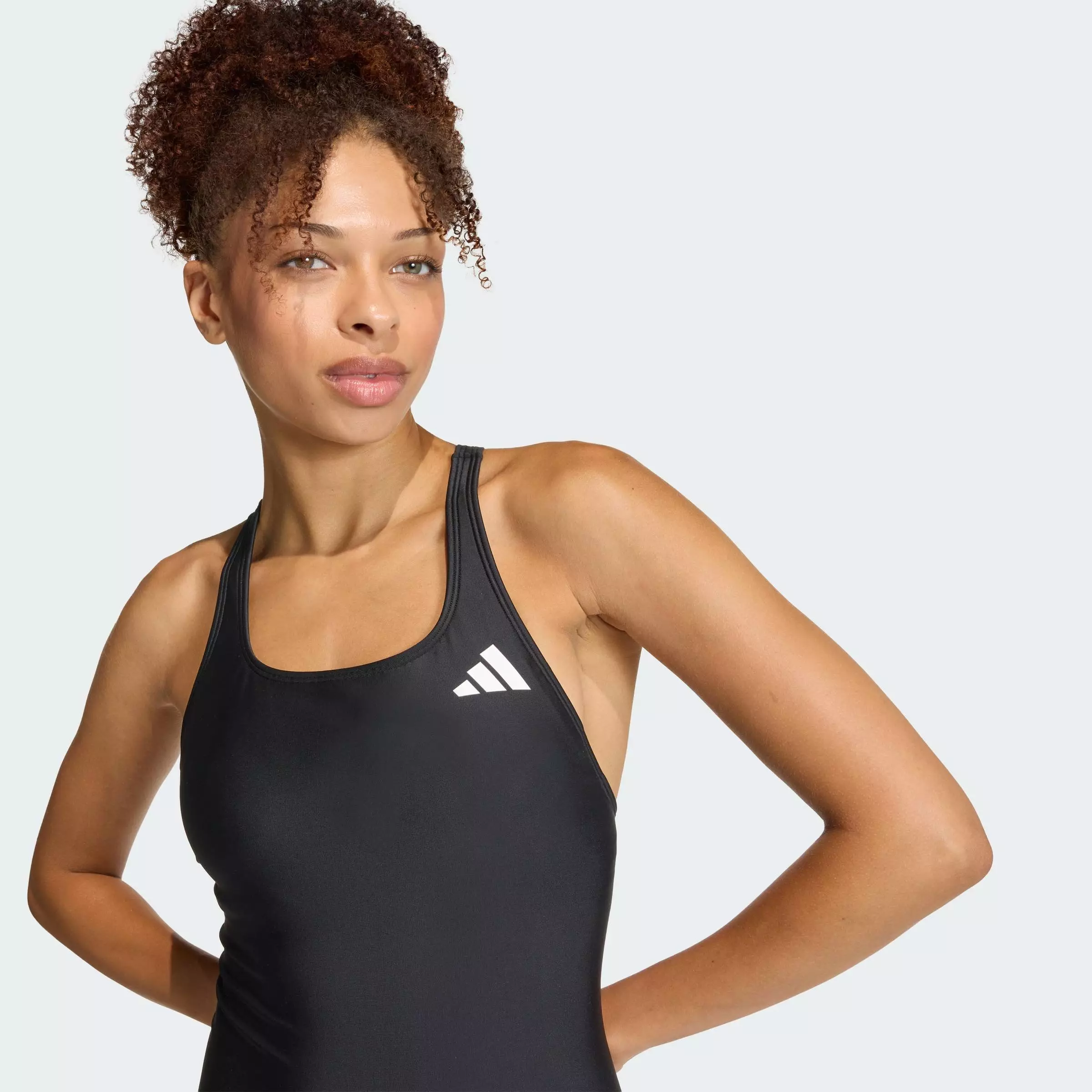 Swimming PADDED V-BACK SWIMSUIT Women Black KD5353