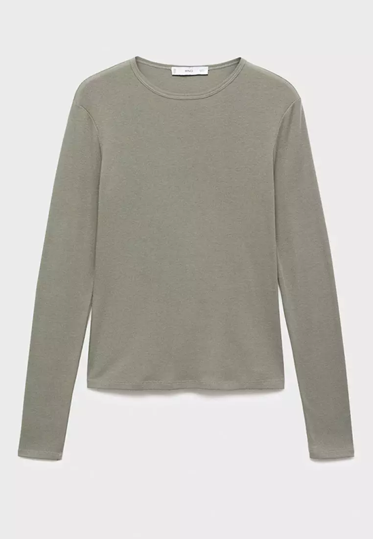 Ribbed Long-Sleeved T-Shirt