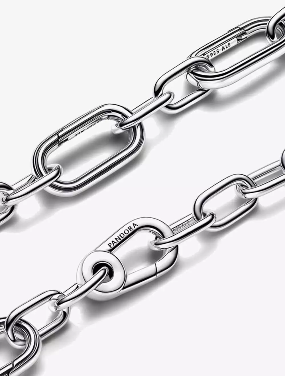 Sterling silver link bracelet with 4 openable links