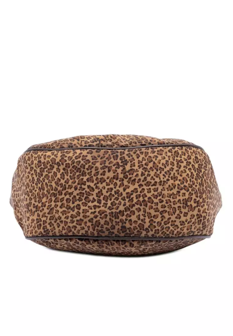 Pre-Loved Bottega Veneta Nylon Leopard Print Tote