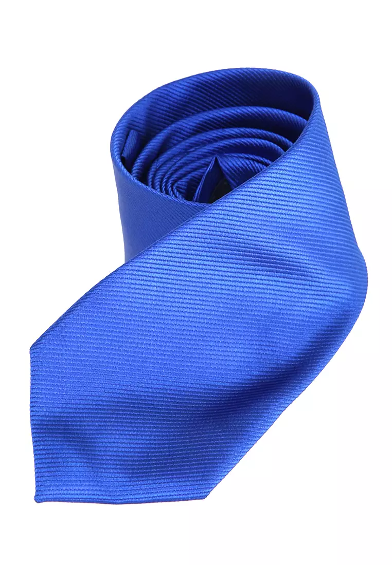 Stranger Dasi Pria Polos Plain Tie Man Neckwear Aksesoris Fashion Material Polyester ORIGINAL - Elec Blue