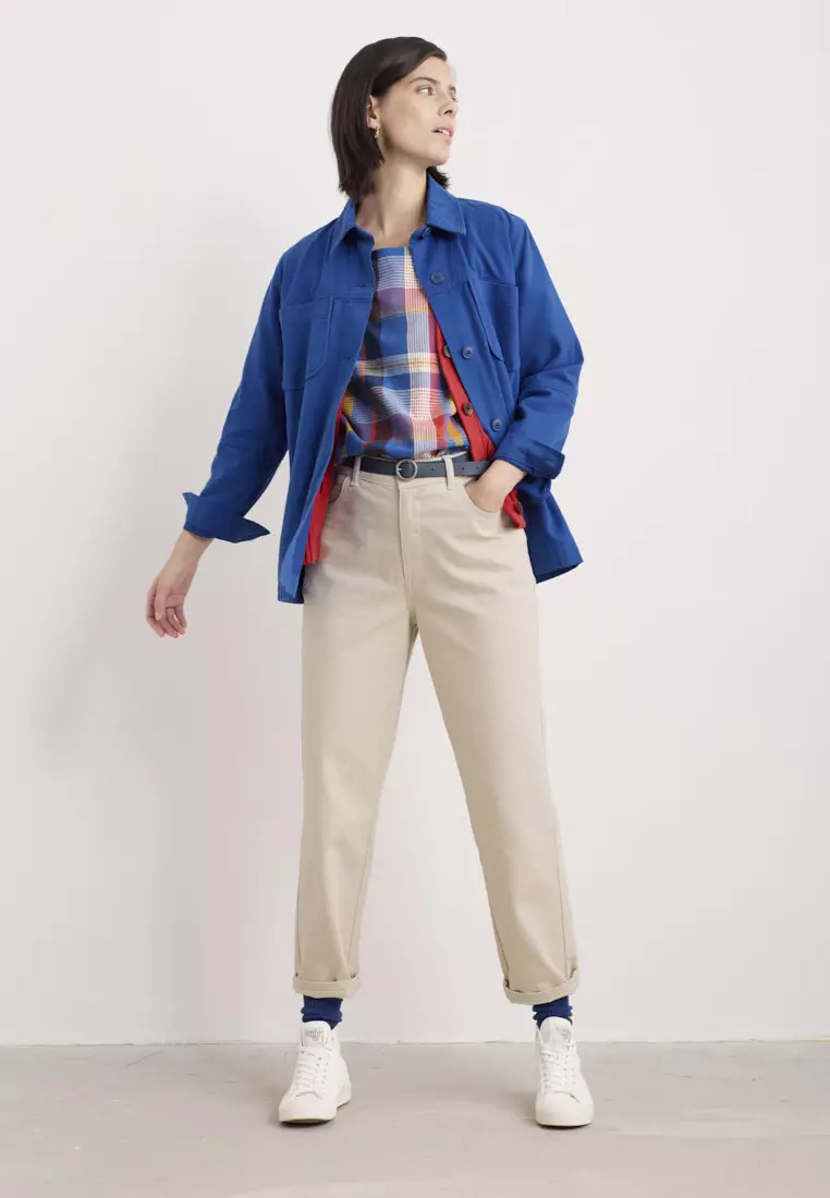 Seasalt Cornwall Blue Long Field Jacket