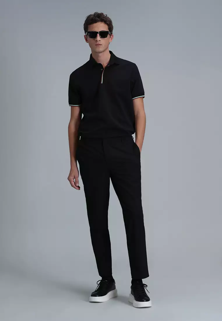 Polo Shirt with Piping Detail