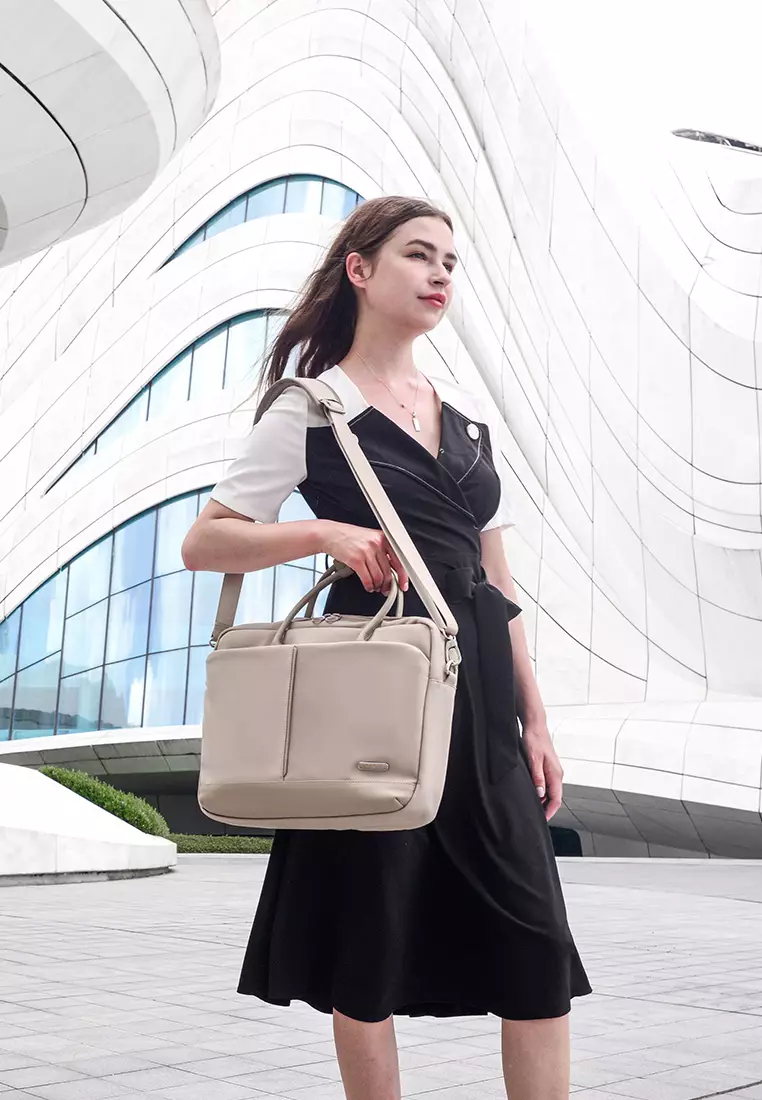 Premium Lightweight Laptop Bag for Women Water Resistant Handbag with Multiple Pockets for Casual, Work, College, School