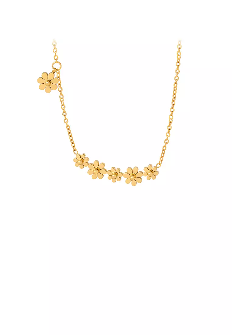 Buy Glamorousky Fashion and Elegant Plated Gold 316L Stainless