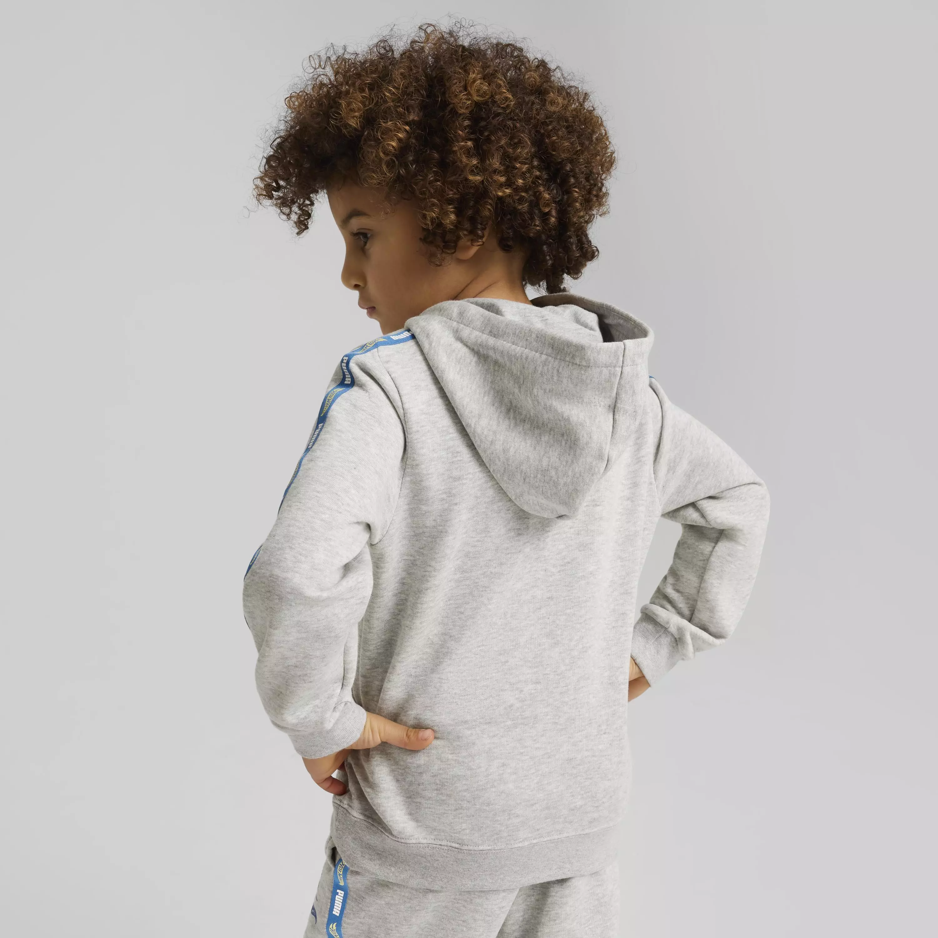 PUMA X HOT WHEELS Hoodie TR Light Gray  - Jaket Anak (Abu-abu)