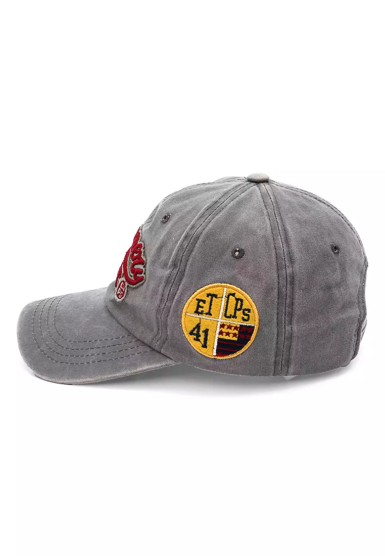 Discovery Drsh Topi Baseball Unisex Casual Sport Adjustable Strap Material Cotton ORIGINAL - Grey