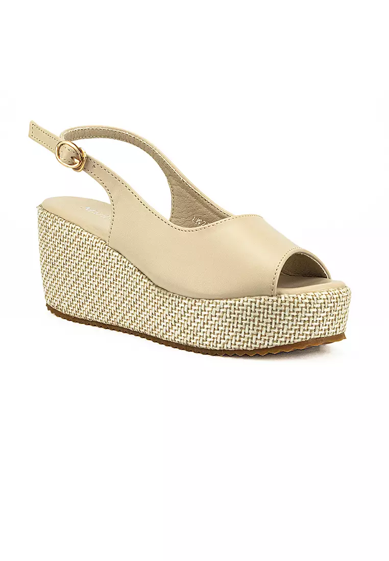 Women's Wedge Sandals LW 26011 Beige C44 C51 C58 C65