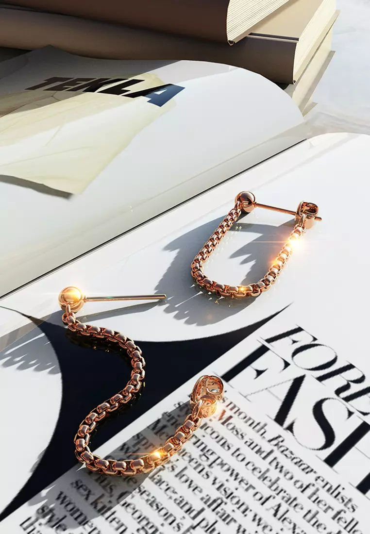 Buy Bullion Gold BULLION GOLD Zeus Connector Ball Stud Rose Gold