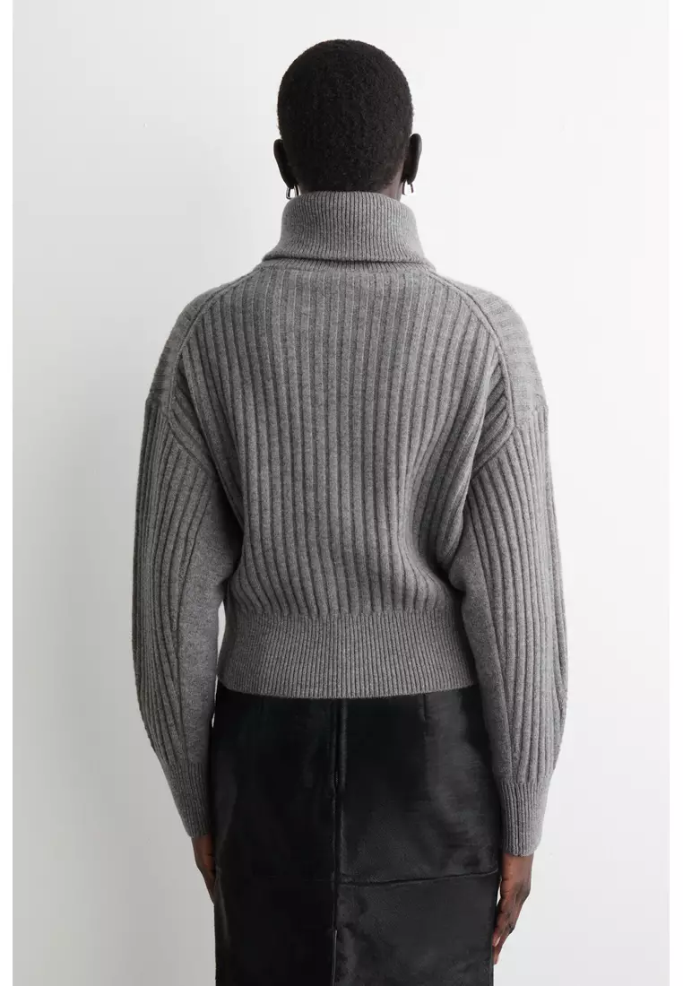 RIBBED MERINO WOOL JACKET