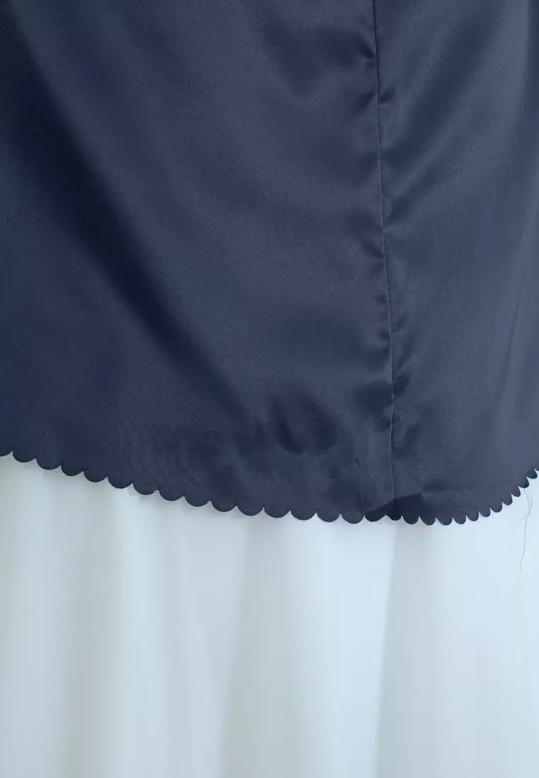 Zelena - Binar Hijab Silk | Hijab Instan | Kerudung Bergo - Dark Navy