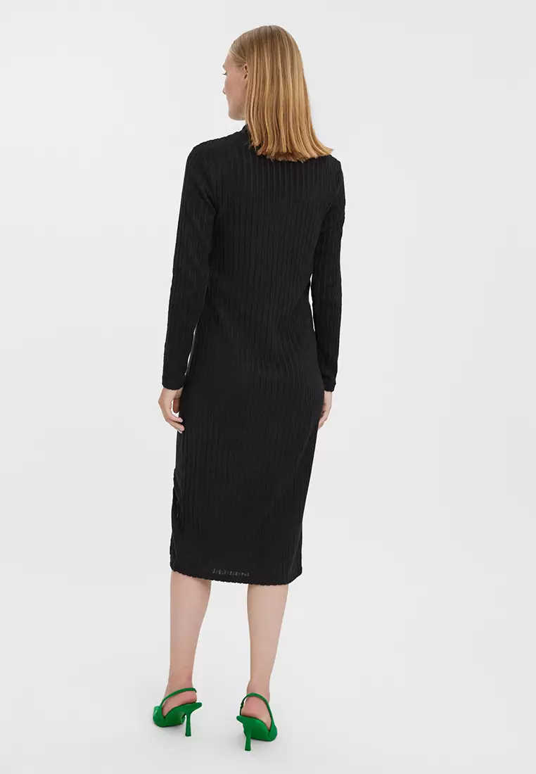 Asta Long Sleeves Calf Dress