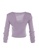 Trendyol purple Lacing Detail Knit Cardigan and Top Set DE120AADFE221AGS_7