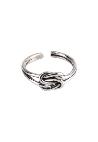 A-Excellence silver Premium S925 Sliver Knotted Ring 98BBFAC4AD2F6BGS_1