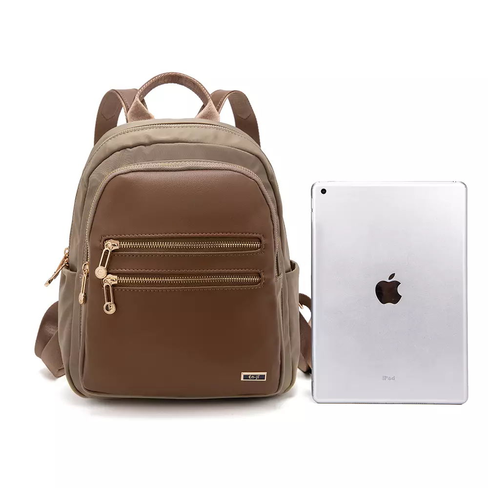 En-ji Heoji Backpack Wanita Warna Khaki