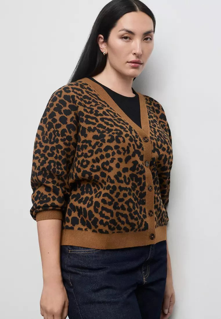 Leopard Knit Cardigan